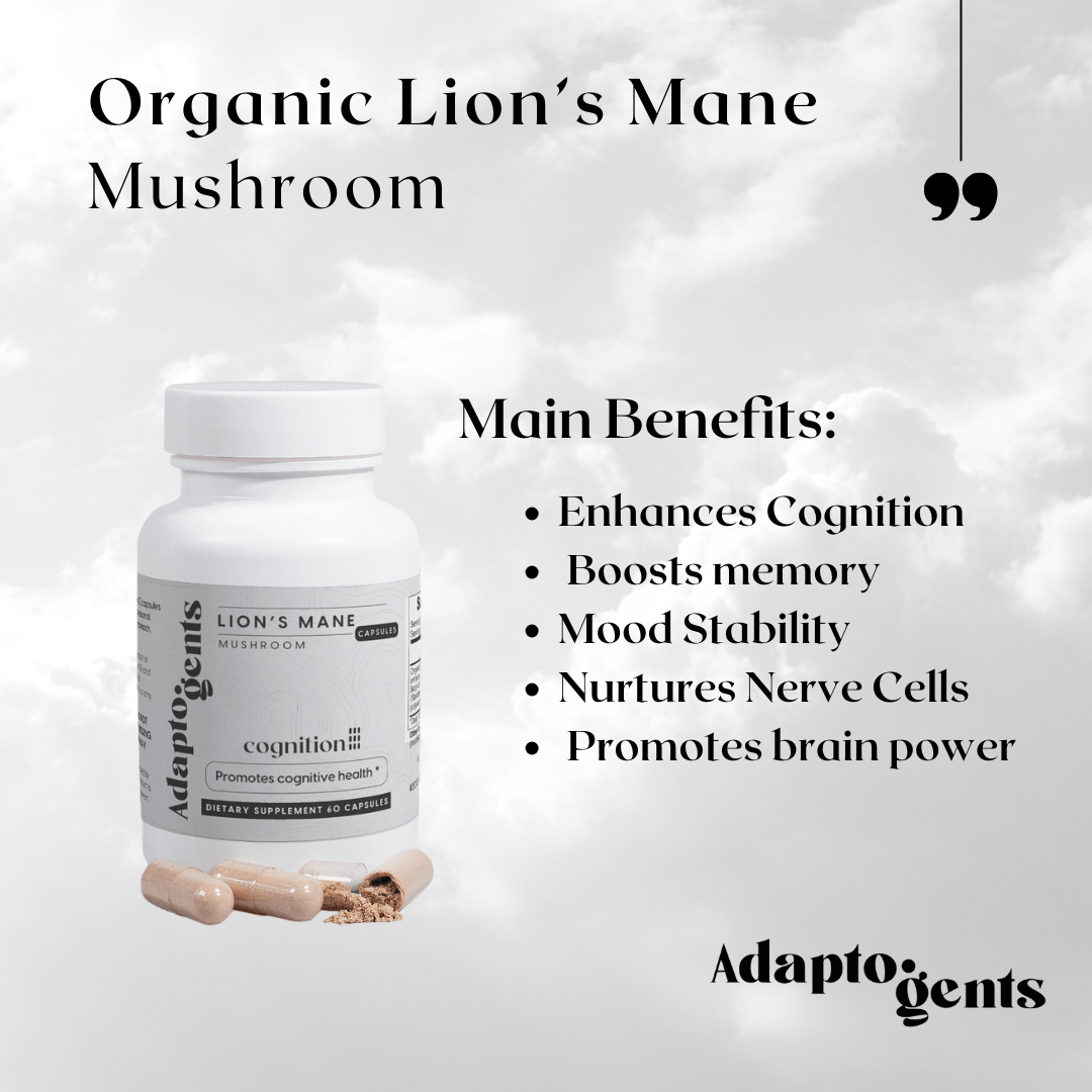 organic lion's mane mushroom - Adaptogents