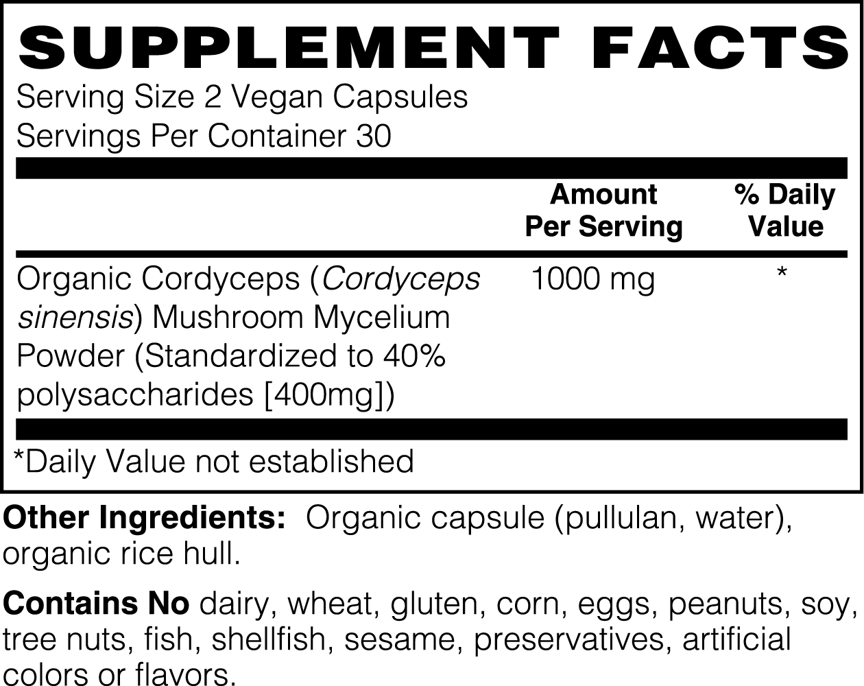 Organic Cordyceps - Adaptogents